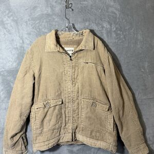 Buckle BKE 67 Trucker Jacket Men Large Corduroy Sherpa Lining Buttons Pockets